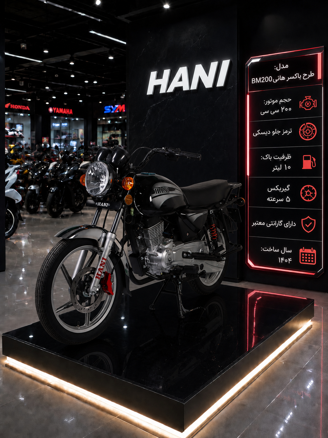 موتور سیکلت طرح باکسر هانیBM200 خشک ۱۴۰۴