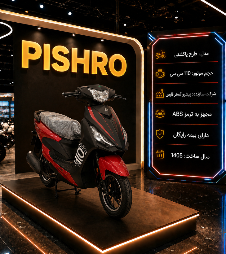 موتور سیکلت پاکشتی پیشرو ۱۱۰ خشک ۱۴۰۵