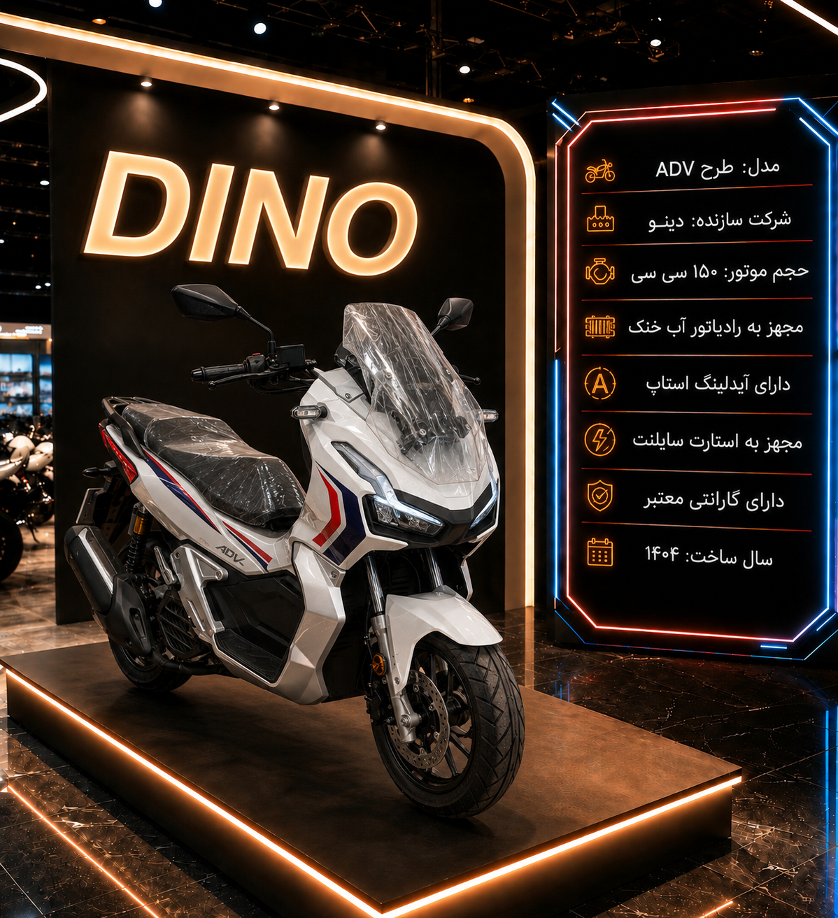 موتور سیکلت طرح ADV 150 دینو خشک ۱۴۰۴